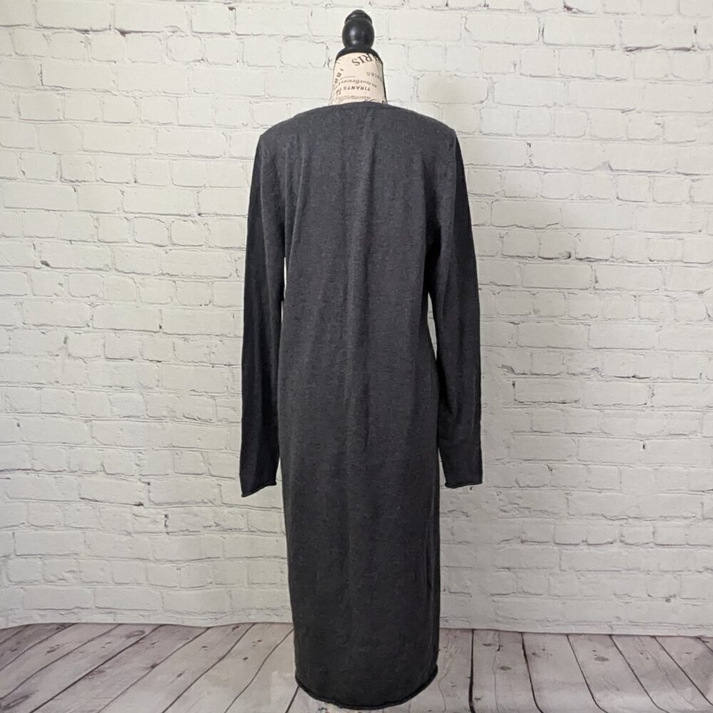 Something Navy Gray Knit Long Sleeve Sweater Dress M NEW Minimalist - Picture 6 of 8